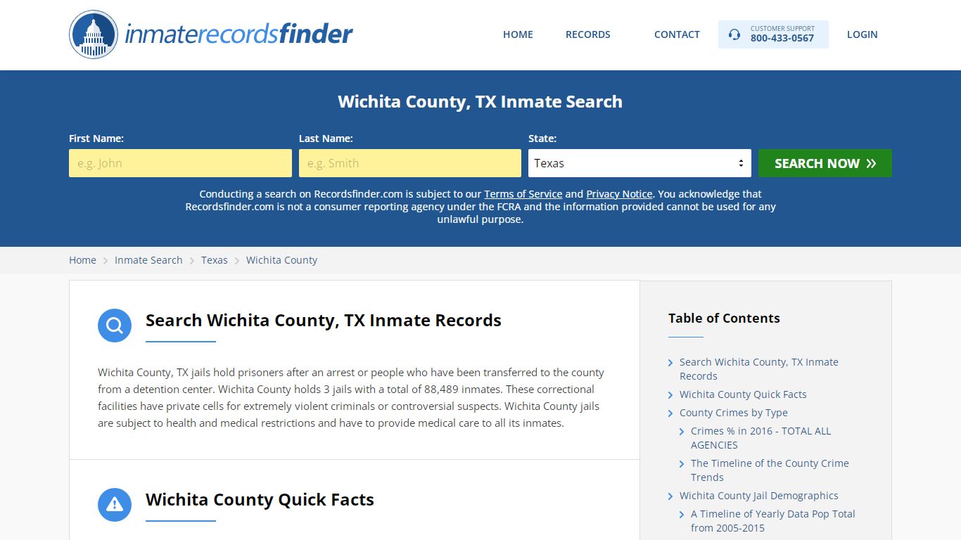 Wichita County, TX Inmate Lookup & Jail Records Online