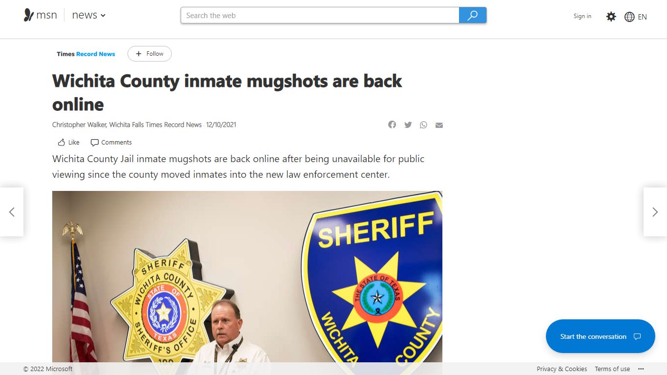 Wichita County inmate mugshots are back online